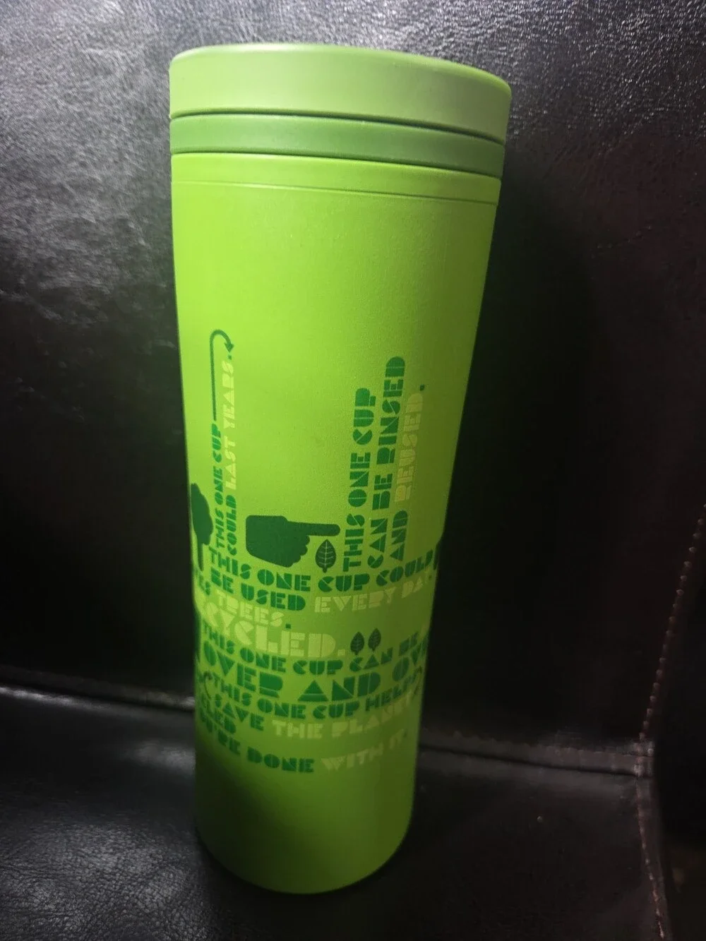 Starbucks Reusable Travel Tumbler Green Eco Cup 8 In - Used